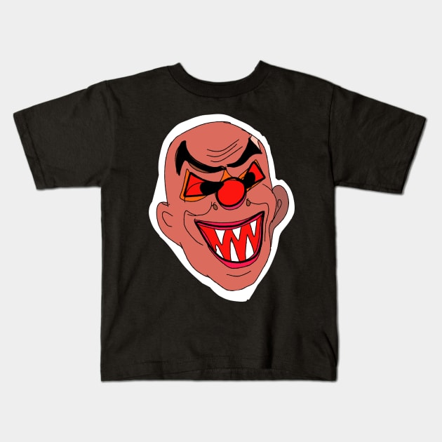 bad ugly face monster hand drawing Kids T-Shirt by chrstdnl